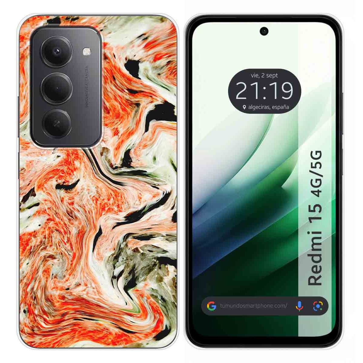 Funda Silicona para Xiaomi Redmi 15 4G / 5G diseño Mármol 12 Dibujos