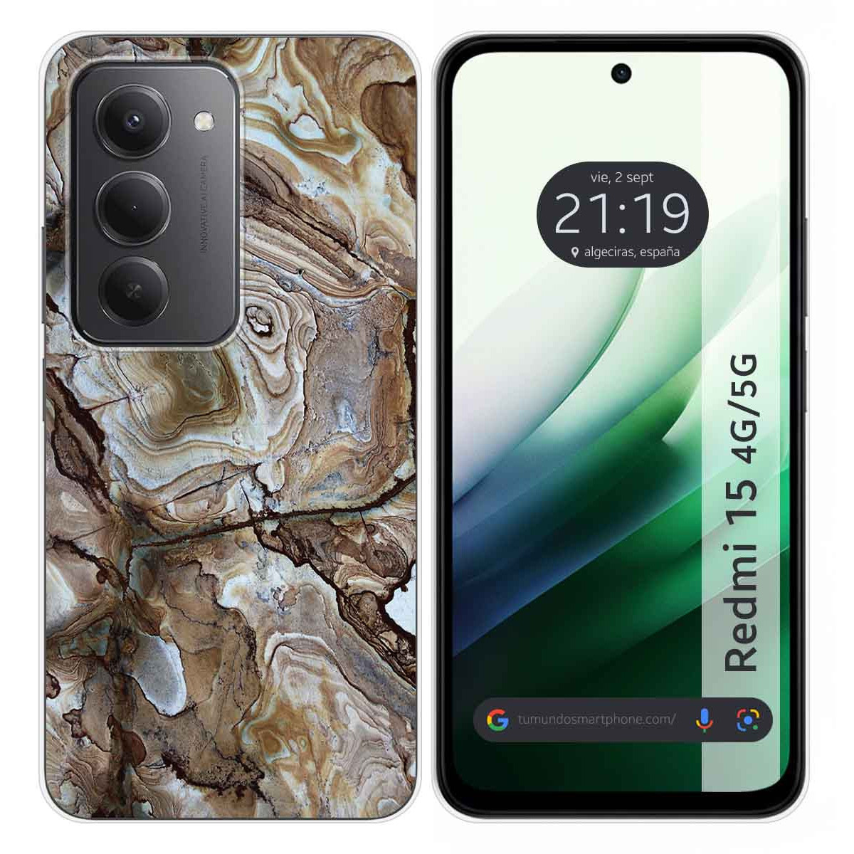 Funda Silicona para Xiaomi Redmi 15 4G / 5G diseño Mármol 14 Dibujos