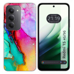 Funda Silicona para Xiaomi Redmi 15 4G / 5G diseño Mármol 15 Dibujos