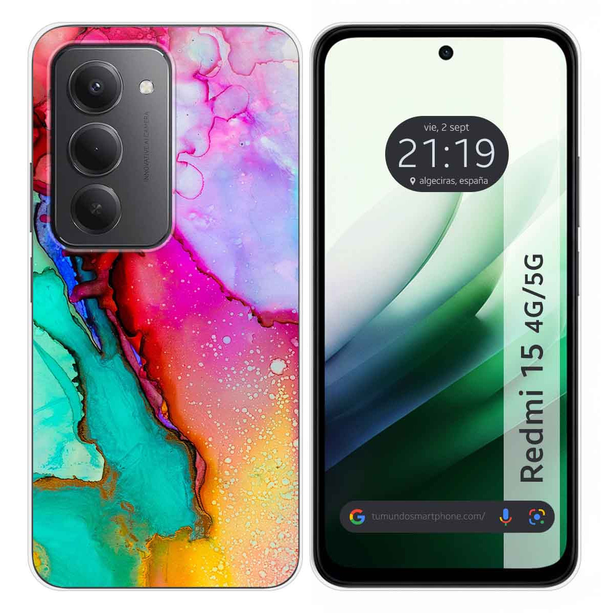 Funda Silicona para Xiaomi Redmi 15 4G / 5G diseño Mármol 15 Dibujos