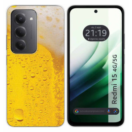 Funda Silicona para Xiaomi Redmi 15 4G / 5G diseño Cerveza Dibujos