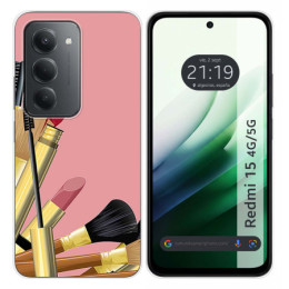 Funda Silicona para Xiaomi Redmi 15 4G / 5G diseño Brochas Dibujos