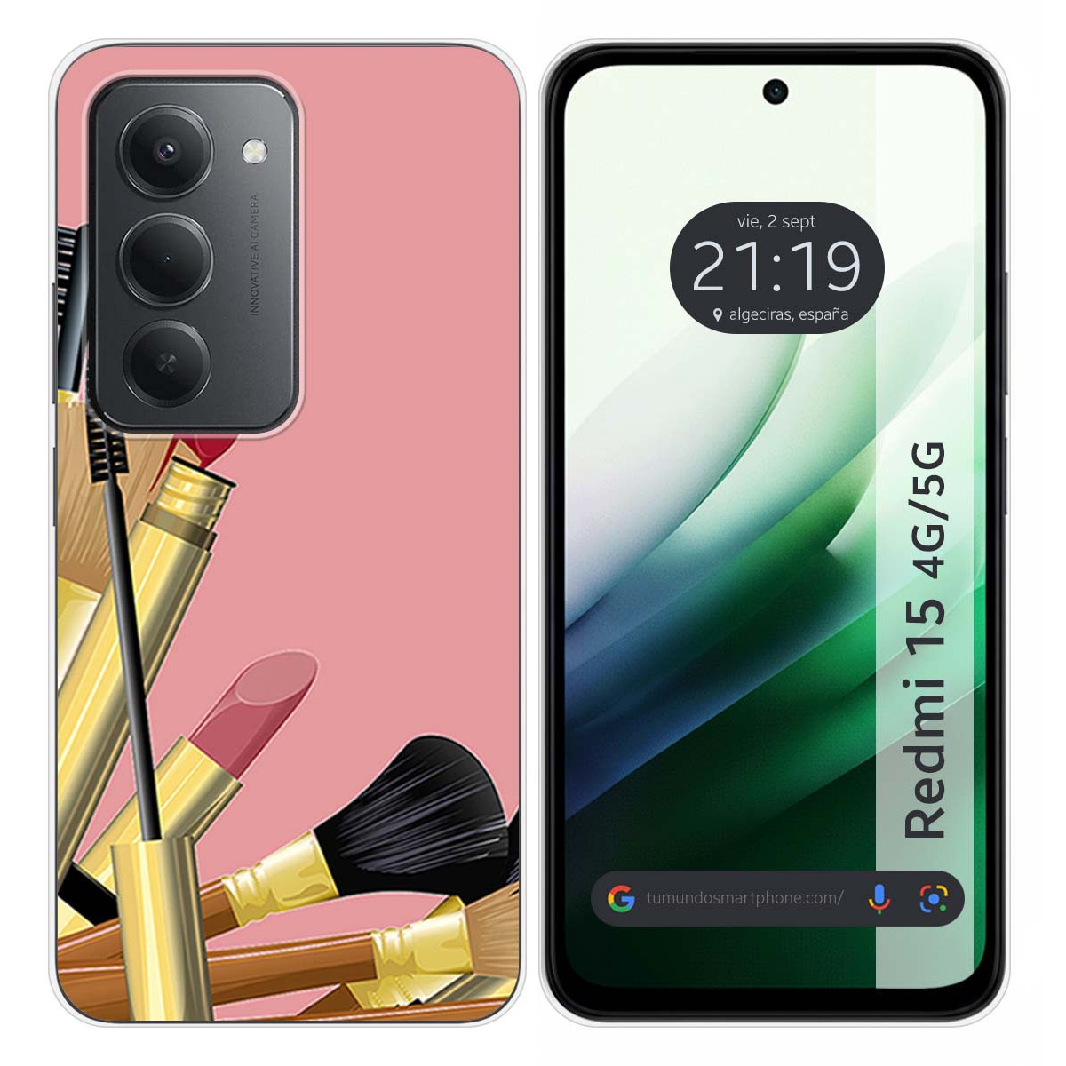 Funda Silicona para Xiaomi Redmi 15 4G / 5G diseño Brochas Dibujos