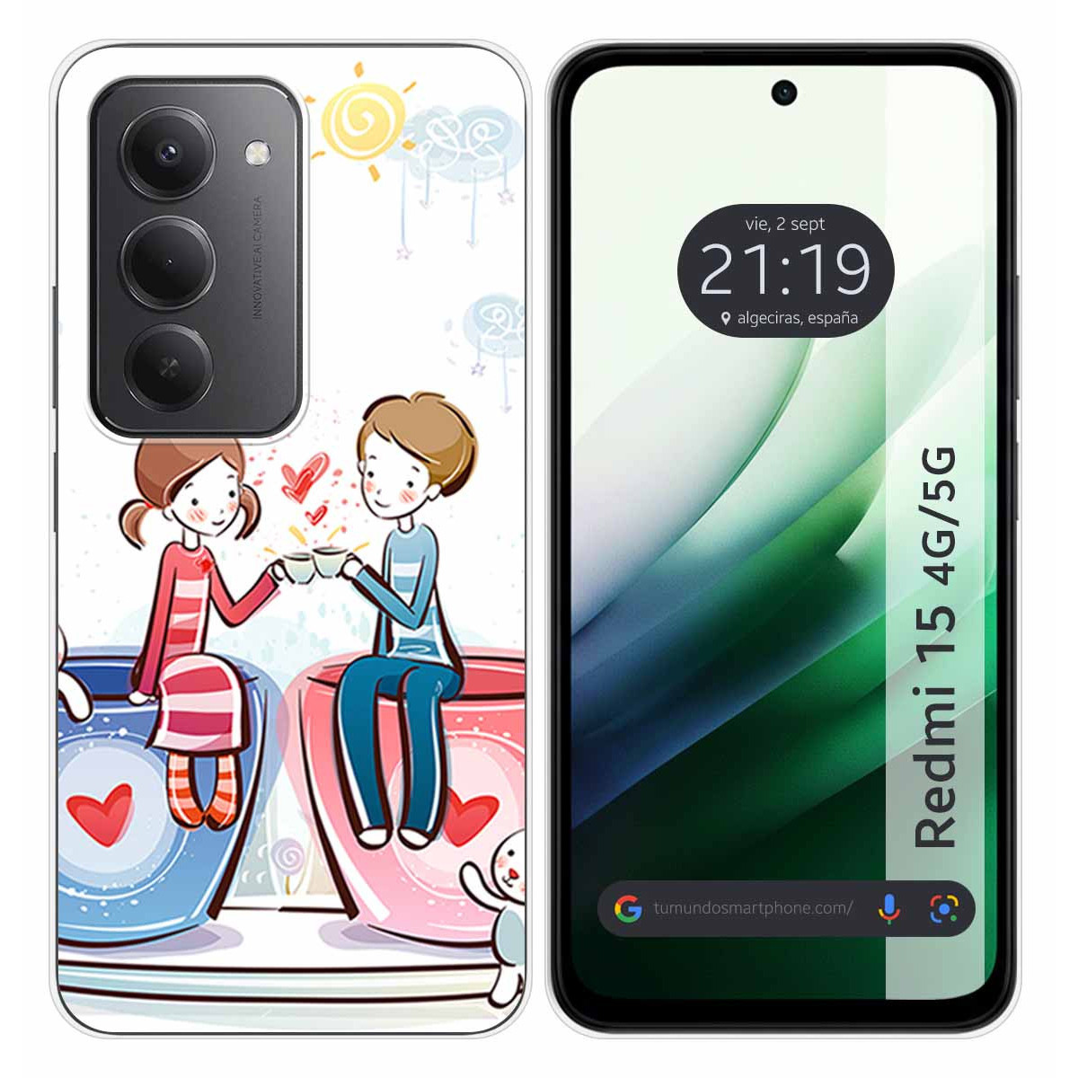 Funda Silicona para Xiaomi Redmi 15 4G / 5G diseño Café Dibujos