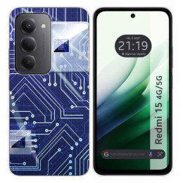 Funda Silicona para Xiaomi Redmi 15 4G / 5G diseño Circuito Dibujos
