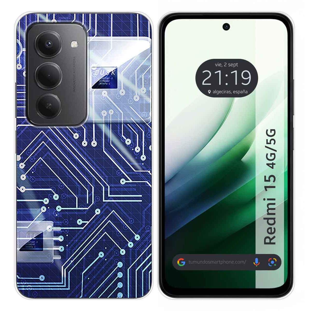 Funda Silicona para Xiaomi Redmi 15 4G / 5G diseño Circuito Dibujos