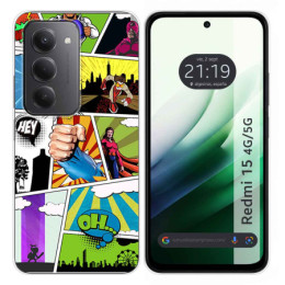Funda Silicona para Xiaomi Redmi 15 4G / 5G diseño Comic Dibujos