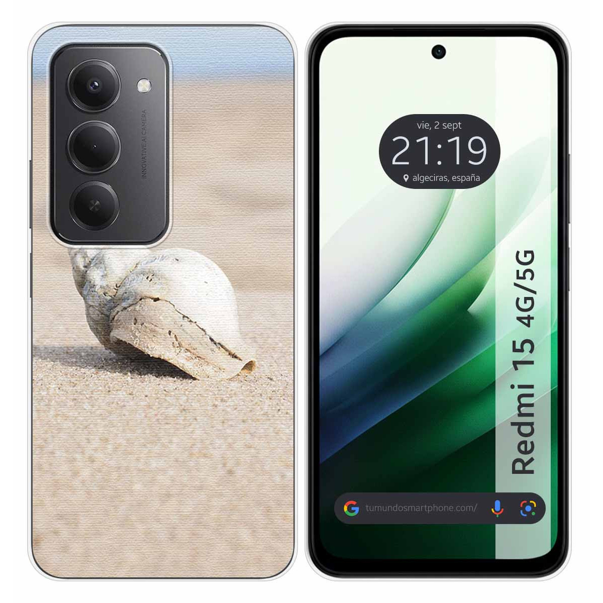 Funda Silicona para Xiaomi Redmi 15 4G / 5G diseño Concha Dibujos