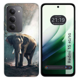 Funda Silicona para Xiaomi Redmi 15 4G / 5G diseño Elefante Dibujos