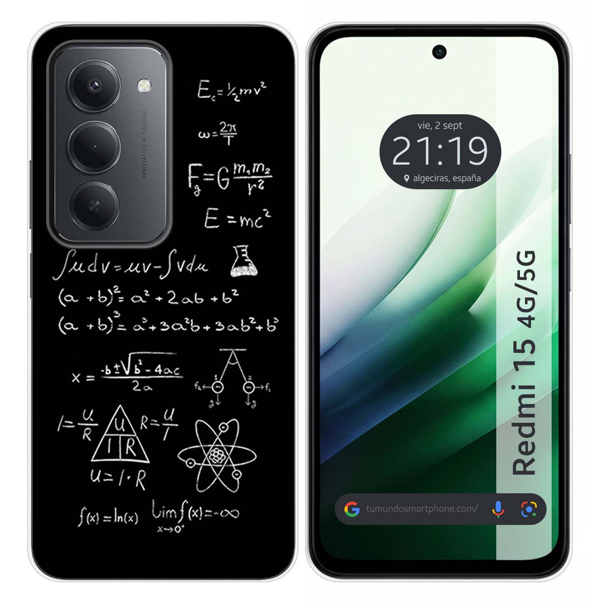 Funda Silicona para Xiaomi Redmi 15 4G / 5G diseño Formulas Dibujos