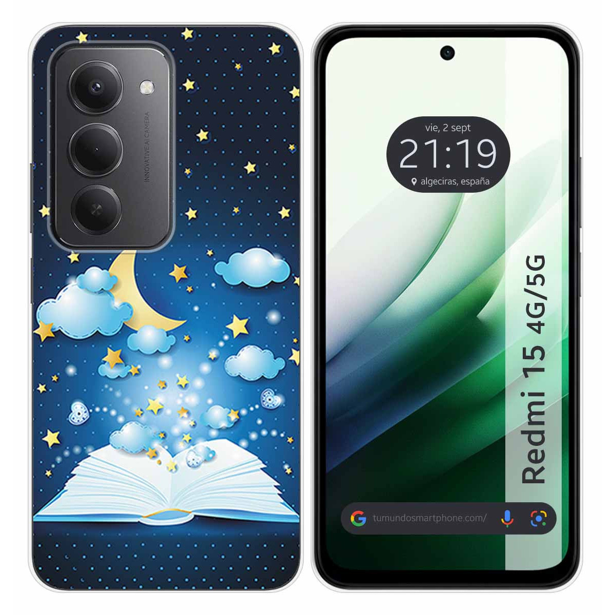 Funda Silicona para Xiaomi Redmi 15 4G / 5G diseño Libro Cuentos Dibujos