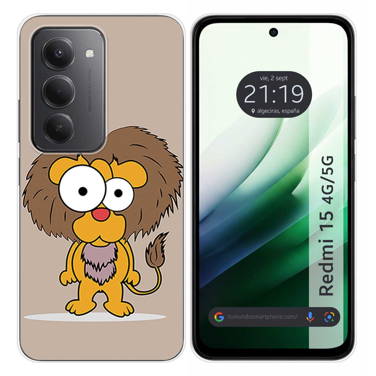 Funda Silicona para Xiaomi Redmi 15 4G / 5G diseño Leon Dibujos