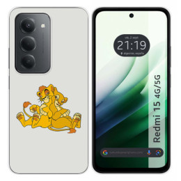 Funda Silicona para Xiaomi Redmi 15 4G / 5G diseño Leones Dibujos