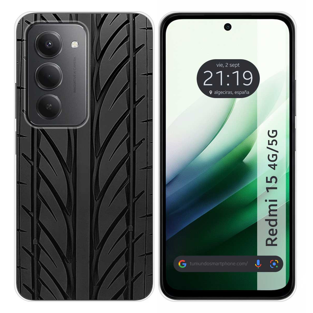 Funda Silicona para Xiaomi Redmi 15 4G / 5G diseño Neumatico Dibujos