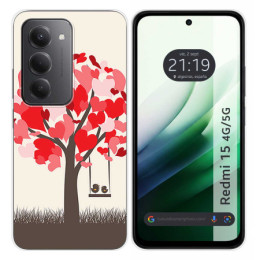 Funda Silicona para Xiaomi Redmi 15 4G / 5G diseño Pajaritos Dibujos