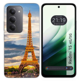 Funda Silicona para Xiaomi Redmi 15 4G / 5G diseño Paris Dibujos