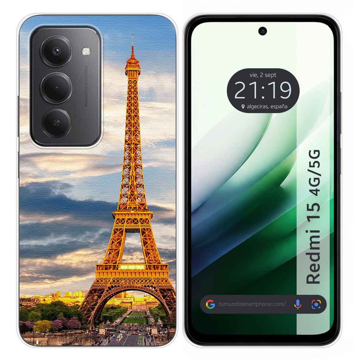 Funda Silicona para Xiaomi Redmi 15 4G / 5G diseño Paris Dibujos