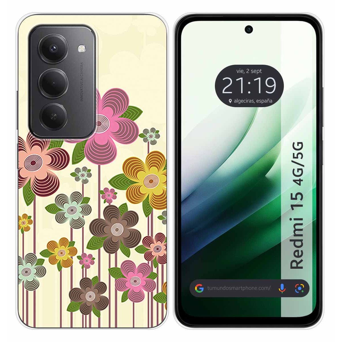 Funda Silicona para Xiaomi Redmi 15 4G / 5G diseño Primavera En Flor Dibujos