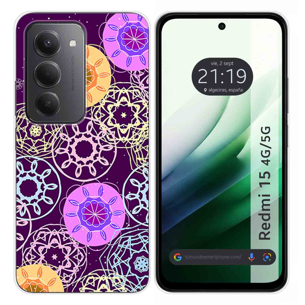 Funda Silicona para Xiaomi Redmi 15 4G / 5G diseño Radial Dibujos