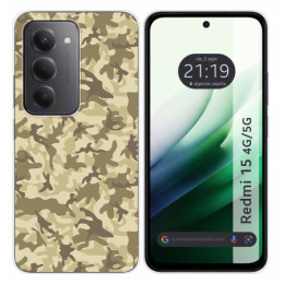Funda Silicona para Xiaomi Redmi 15 4G / 5G diseño Sand Camuflaje Dibujos