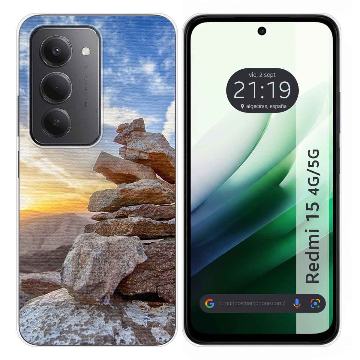 Funda Silicona para Xiaomi Redmi 15 4G / 5G diseño Sunset Dibujos