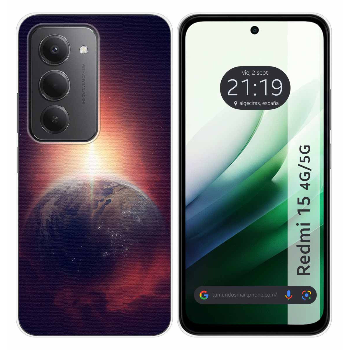 Funda Silicona para Xiaomi Redmi 15 4G / 5G diseño Tierra Dibujos