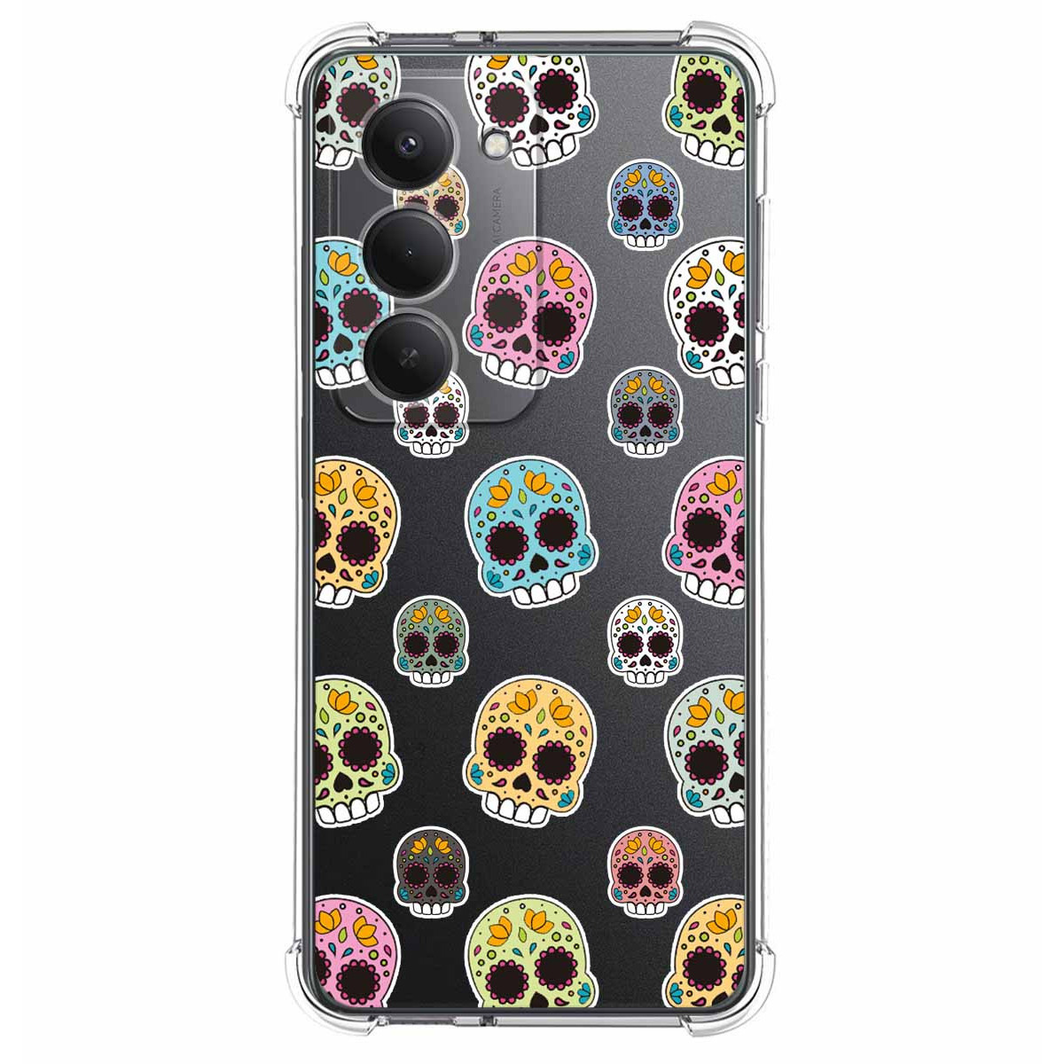 Funda Silicona Antigolpes para Xiaomi Redmi 15 4G / 5G diseño Catrina Dibujos