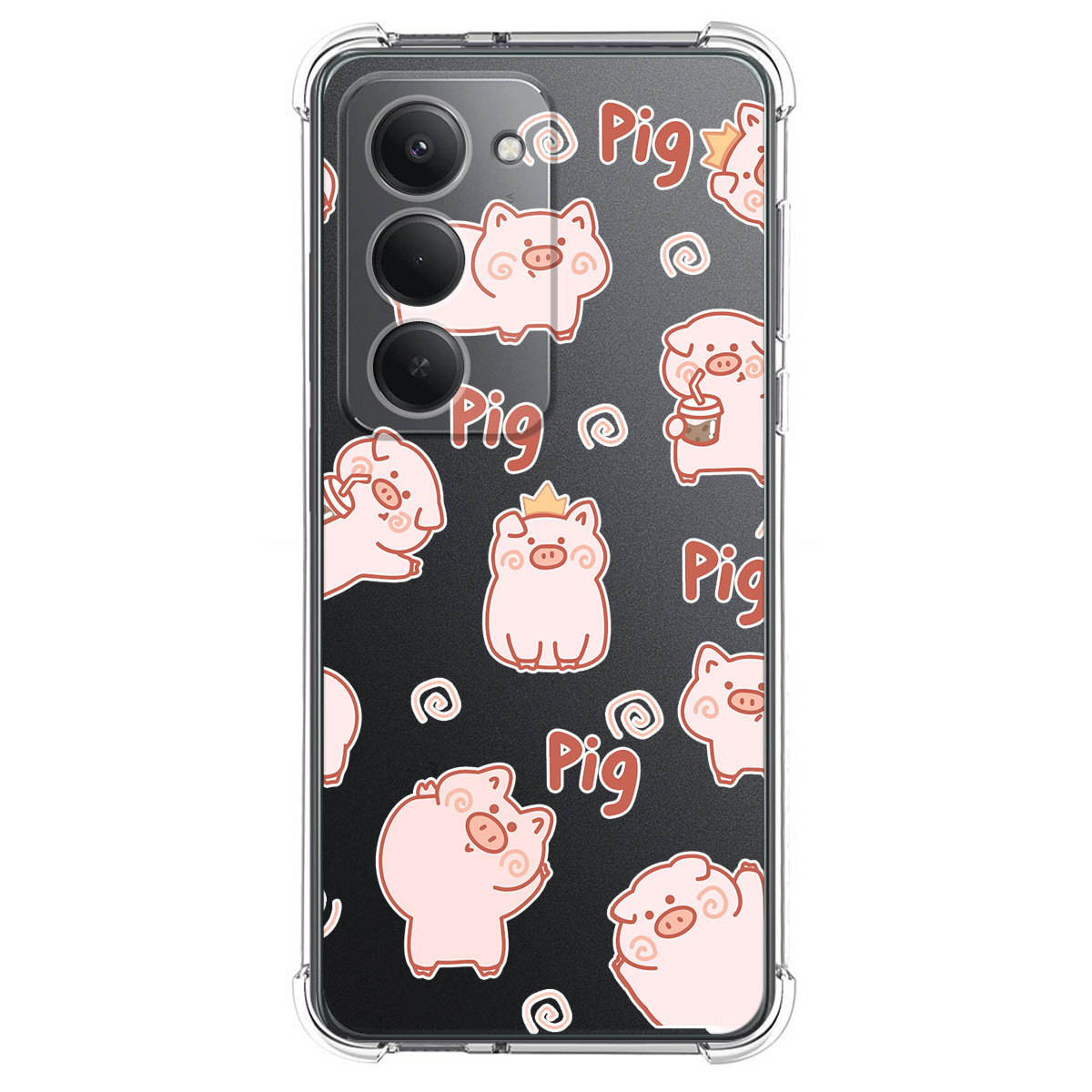 Funda Silicona Antigolpes para Xiaomi Redmi 15 4G / 5G diseño Cerdos Dibujos