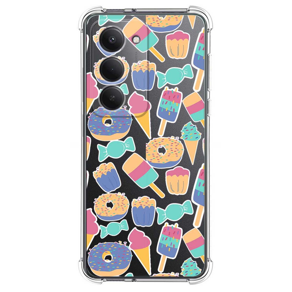 Funda Silicona Antigolpes para Xiaomi Redmi 15 4G / 5G diseño Dulces 02 Dibujos