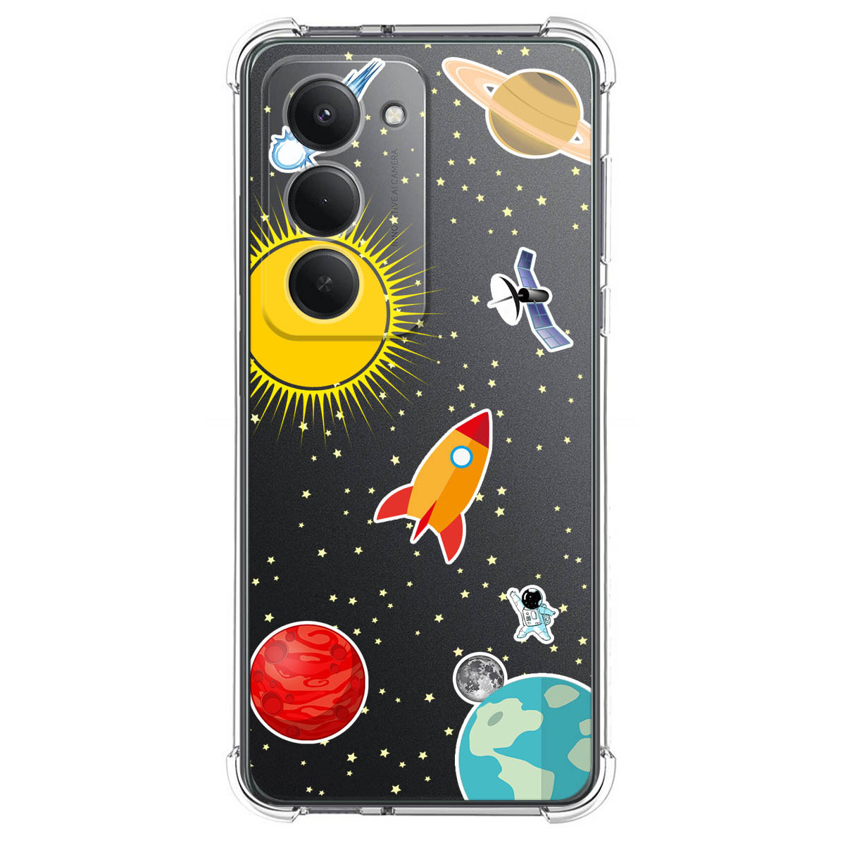 Funda Silicona Antigolpes para Xiaomi Redmi 15 4G / 5G diseño Espacio Dibujos