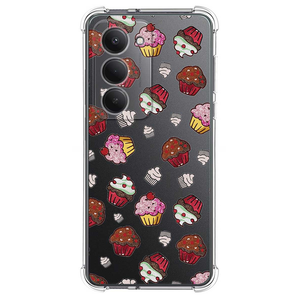 Funda Silicona Antigolpes para Xiaomi Redmi 15 4G / 5G diseño Muffins Dibujos