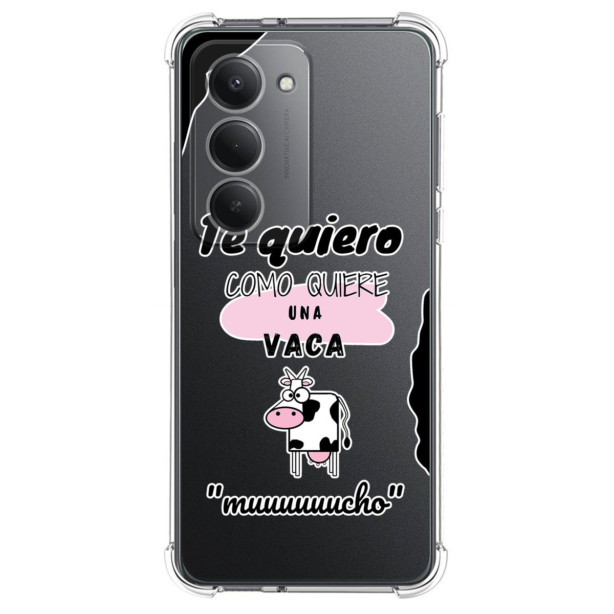 Funda Silicona Antigolpes para Xiaomi Redmi 15 4G / 5G diseño Vaca Dibujos