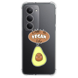 Funda Silicona Antigolpes para Xiaomi Redmi 15 4G / 5G diseño Vegan Life Dibujos