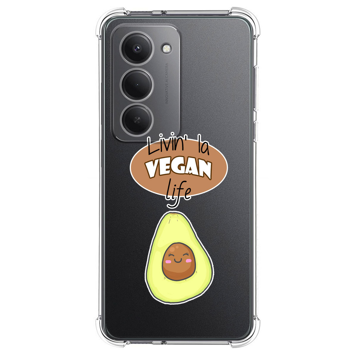 Funda Silicona Antigolpes para Xiaomi Redmi 15 4G / 5G diseño Vegan Life Dibujos