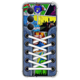 Funda Silicona Antigolpes para Xiaomi Redmi 15 4G / 5G diseño Zapatillas 14 Dibujos