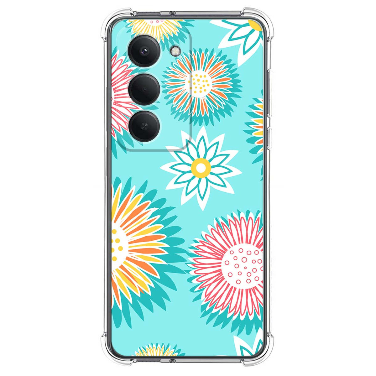 Funda Silicona Antigolpes para Xiaomi Redmi 15 4G / 5G diseño Flores 05 Dibujos