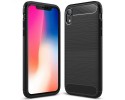 Funda Gel Tpu Tipo Carbon Negra para Iphone Xr