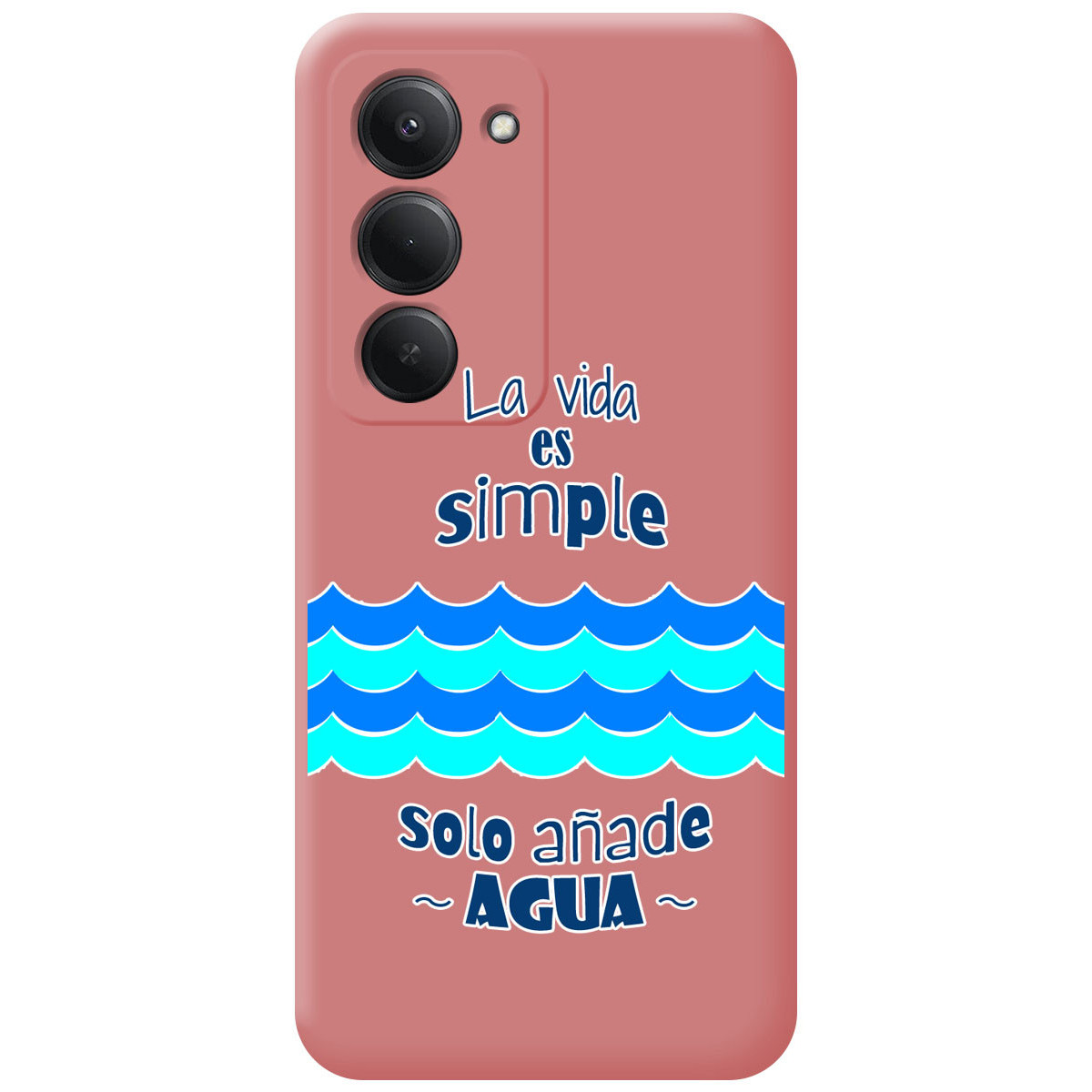 Funda Silicona Líquida Rosa para Xiaomi Redmi 15 4G / 5G diseño Agua Dibujos