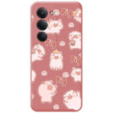 Funda Silicona Líquida Rosa para Xiaomi Redmi 15 4G / 5G diseño Cerdos Dibujos