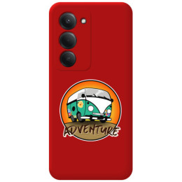 Funda Silicona Líquida Roja para Xiaomi Redmi 15 4G / 5G diseño Adventure Dibujos