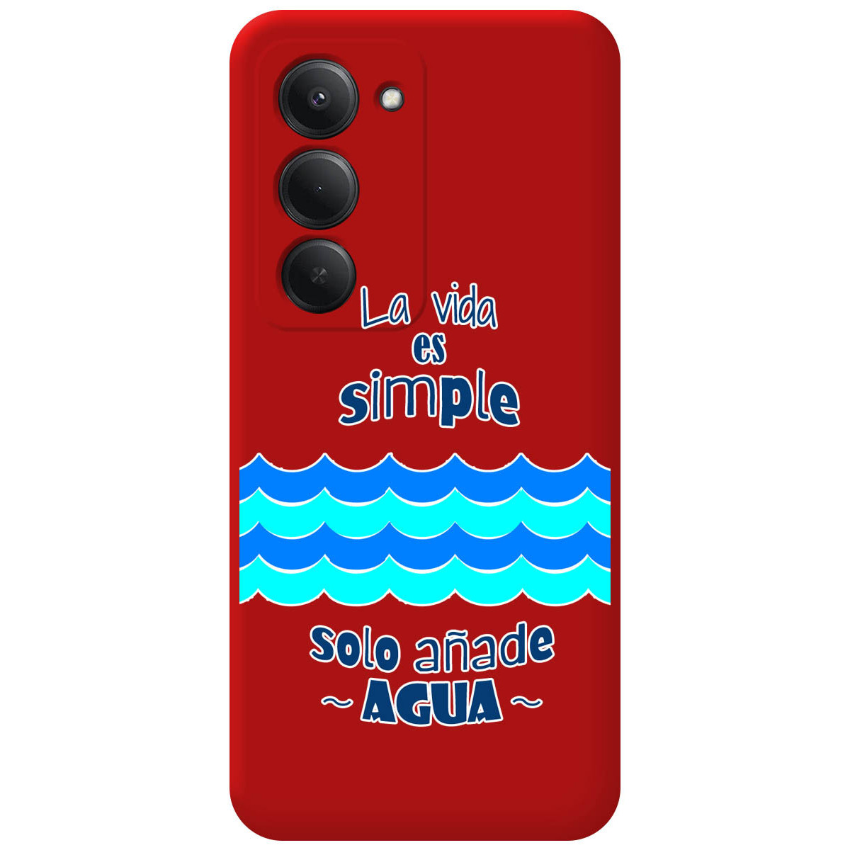 Funda Silicona Líquida Roja para Xiaomi Redmi 15 4G / 5G diseño Agua Dibujos