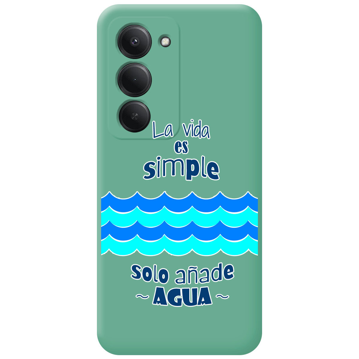 Funda Silicona Líquida Verde para Xiaomi Redmi 15 4G / 5G diseño Agua Dibujos