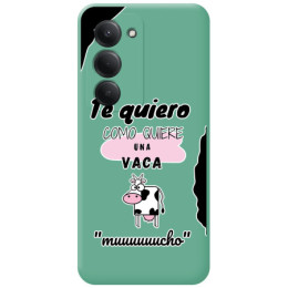 Funda Silicona Líquida Verde para Xiaomi Redmi 15 4G / 5G diseño Vaca Dibujos