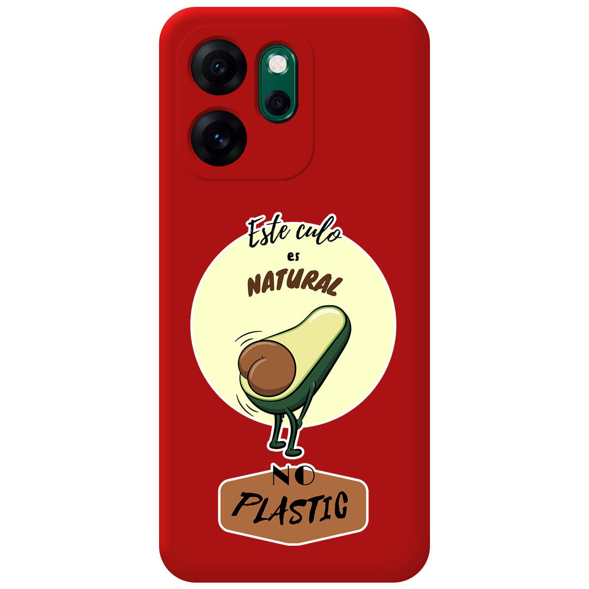 Funda Silicona Líquida Roja para Oppo Reno 14 F / 14F 5G diseño Culo Natural Dibujos