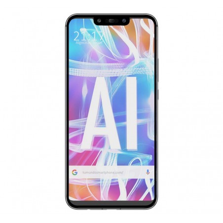 Protector Cristal Templado Frontal Completo Negro para Huawei Mate 20 Lite Vidrio