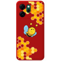 Funda Silicona Líquida Roja para Oppo Reno 14 FS / 14FS 5G diseño Abeja Dibujos