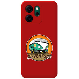 Funda Silicona Líquida Roja para Oppo Reno 14 FS / 14FS 5G diseño Adventure Dibujos
