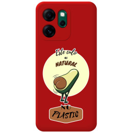 Funda Silicona Líquida Roja para Oppo Reno 14 FS / 14FS 5G diseño Culo Natural Dibujos