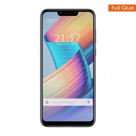 Protector Cristal Templado Completo Full Glue Negro para Huawei Honor Play Vidrio