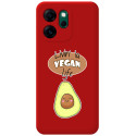 Funda Silicona Líquida Roja para Oppo Reno 14 FS / 14FS 5G diseño Vegan Life Dibujos